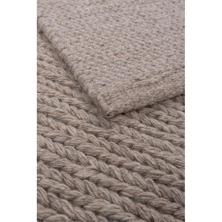 Prirodni tepih FIR WOOL 70x140 cm, 2600 g/m2, bež