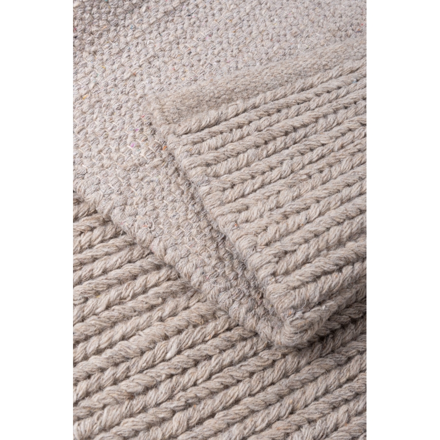 Prirodni tepih FIR WOOL 70x140 cm, 2600 g/m2, bež