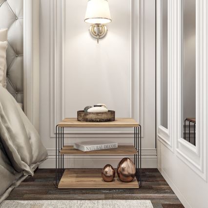 Priručni stolić LIFON 40x50 cm braon/crna