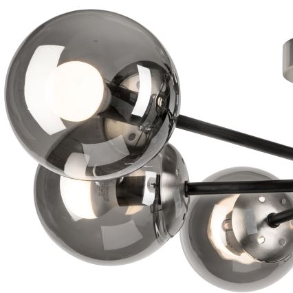 Prislonjen luster MALENA 6xE14/5W/230V mat hrom/dimljeno