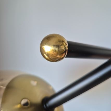 Prislonjen luster MALENA 6xE14/5W/230V zlatna/crna/dimljeno bež