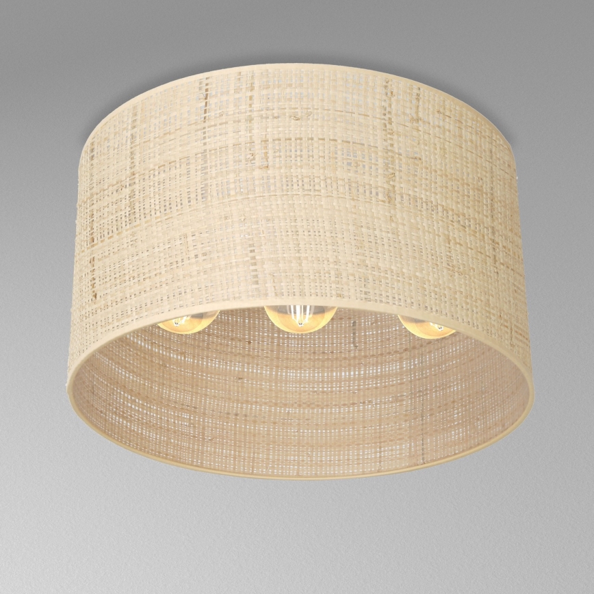 Prislonjen luster RATTAN 3xE27/60W/230V ratan