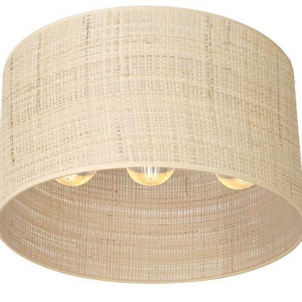 Prislonjen luster RATTAN 3xE27/60W/230V ratan