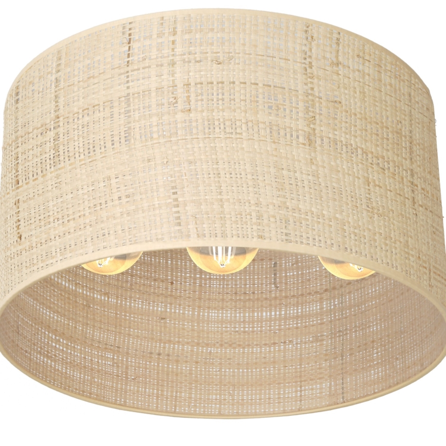 Prislonjen luster RATTAN 3xE27/60W/230V ratan