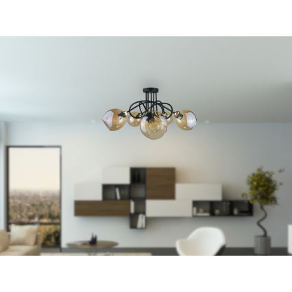 Prislonjen luster VENUS GOLD 5xE27/60W/230V