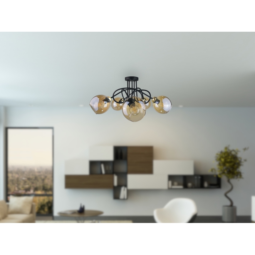 Prislonjen luster VENUS GOLD 5xE27/60W/230V