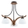 Prislonjeni plafonski luster BAFIA 3xE27/15W/230V braon