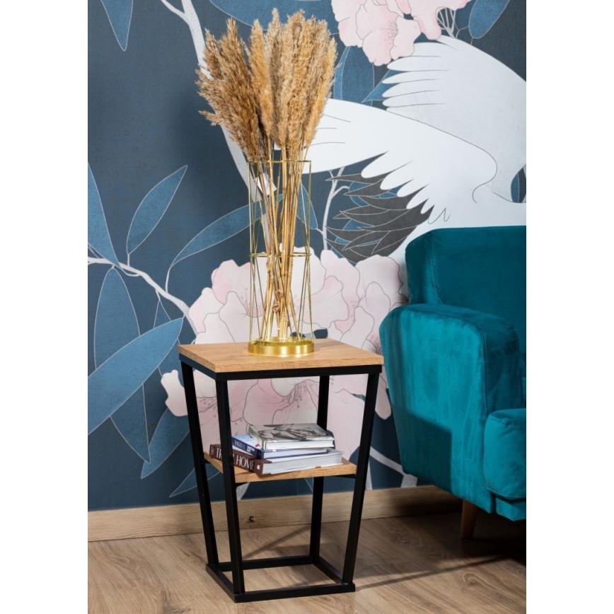 Pristavni stočić EXPAND 57x40 cm crna/smeđa