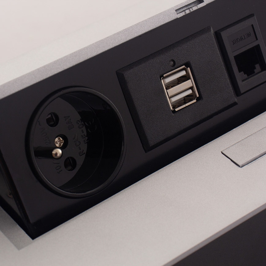 Produžna traka 2x230V/2xUSB/1xRJ45