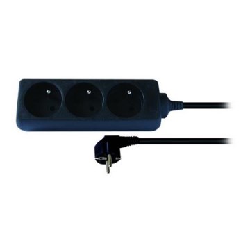 Produžni kabl 3 utičnice 2m crni
