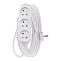 Produžni kabl 3 utičnice 5m beo