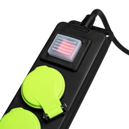 Produžni kabl 5 m sa prekidačem, 3 utičnice, IP44