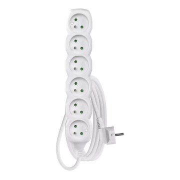 Produžni kabl 6Z 3m beo