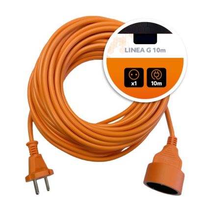 Produžni kabl LINEA G 1Z 10m narandžasti