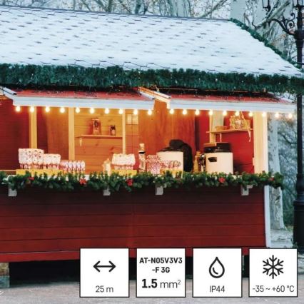 Produžni kabl na bubnju, 25 m, 4 utičnice, silikonski, IP44