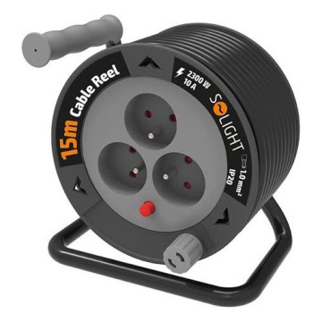 Produžni kabl na bubnju, 3 utičnice, 12 m