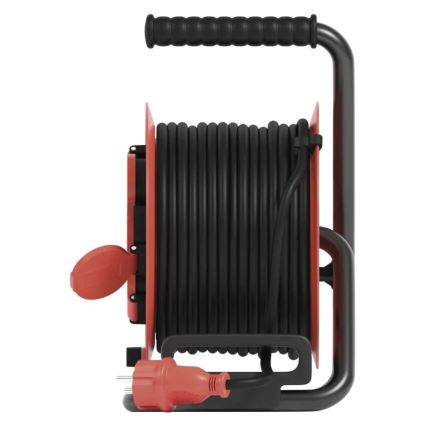 Produžni kabl na bubnju sa 4 utičnice 25 m IP44 crvena