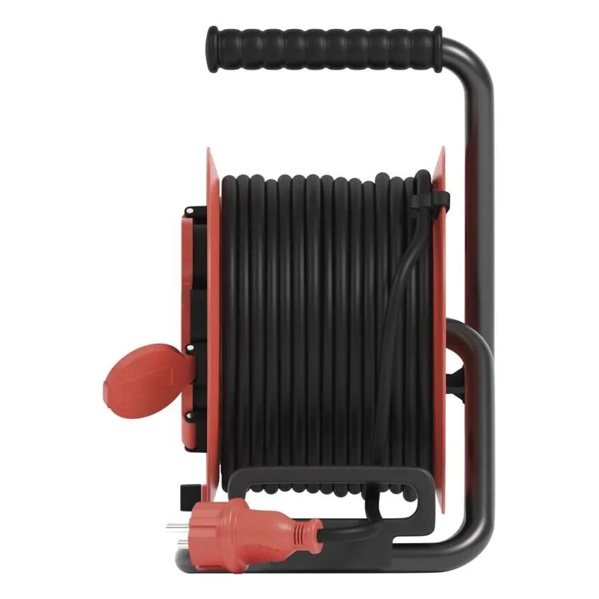 Produžni kabl na bubnju sa 4 utičnice 25 m IP44 crvena