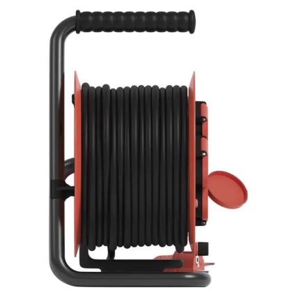 Produžni kabl na bubnju sa 4 utičnice 25 m IP44 crvena