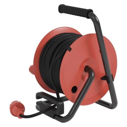 Produžni kabl na bubnju sa 4 utičnice 25 m IP44 crvena