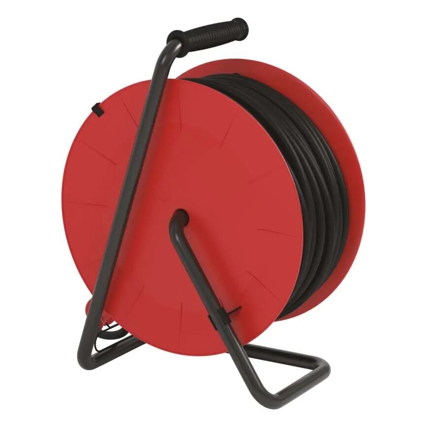 Produžni kabl na bubnju sa 4 utičnice, 50 m, crvene boje, IP44