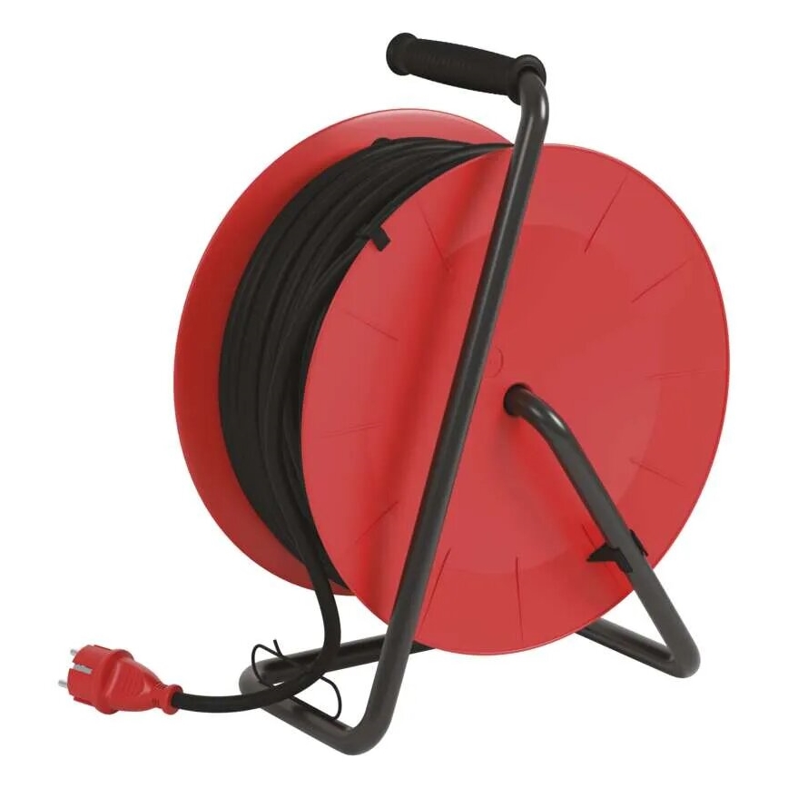 Produžni kabl na bubnju sa 4 utičnice, 50 m, crvene boje, IP44