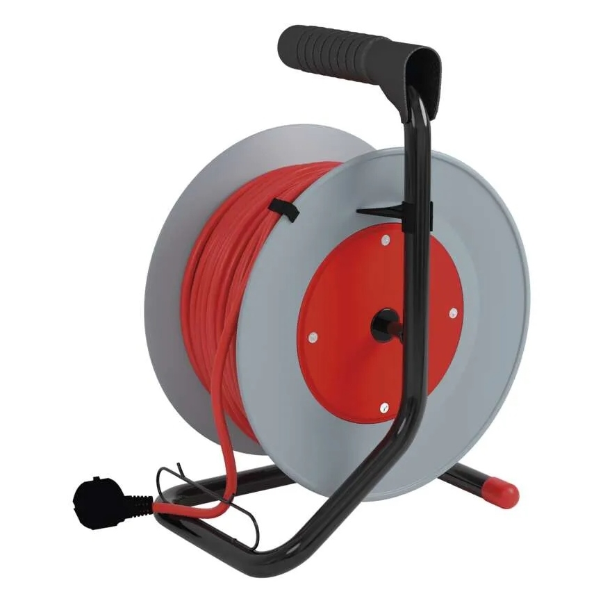 Produžni kabl na bubnu 4 utičnice 15m crvena/siva