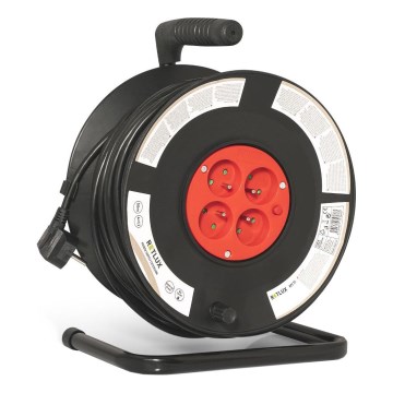 Produžni kabl na kolutu, 4 utičnice, 50 m