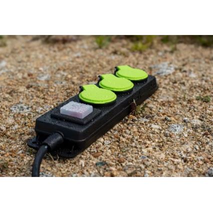 Produžni kabl sa prekidačem, 3 utičnice, 10 m, IP44