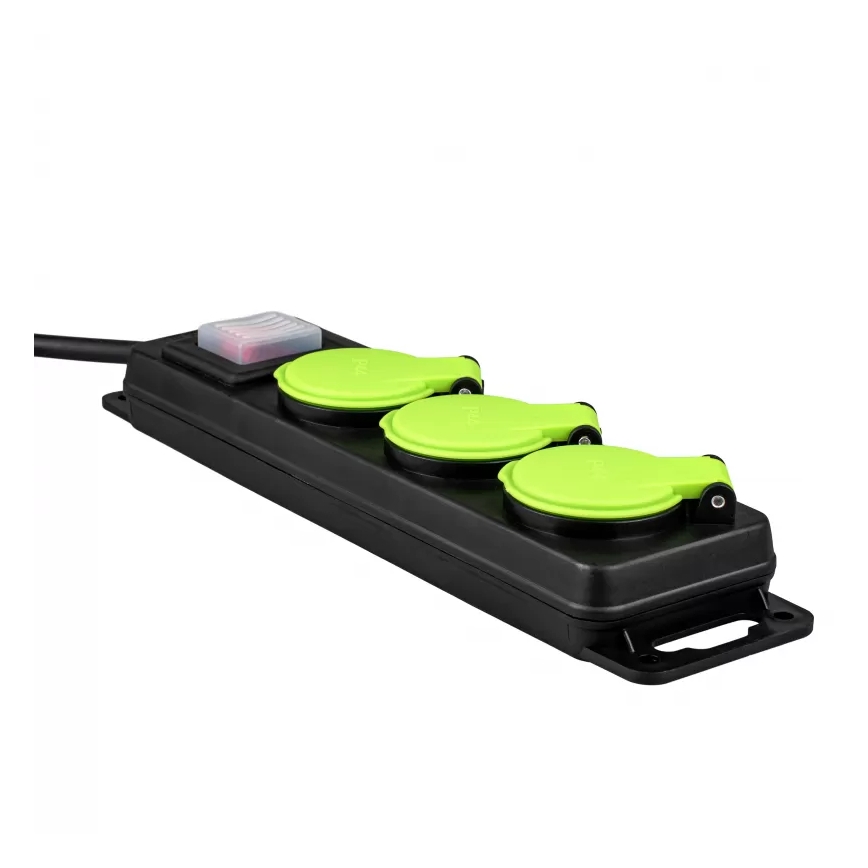 Produžni kabl sa prekidačem, 3 utičnice, 10 m, IP44