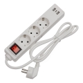 Produžni kabl sa prekidačem 3Z+2xUSB-A+1xUSB-C 1,5m SCHUKO bela