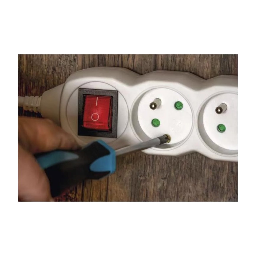 Produžni kabl sa prekidačem 5Z 10 m beo