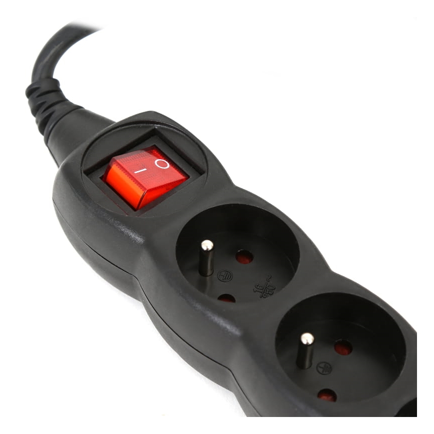 Produžni kabl sa prekidačem 5Z, tip E, 3 m, crne boje