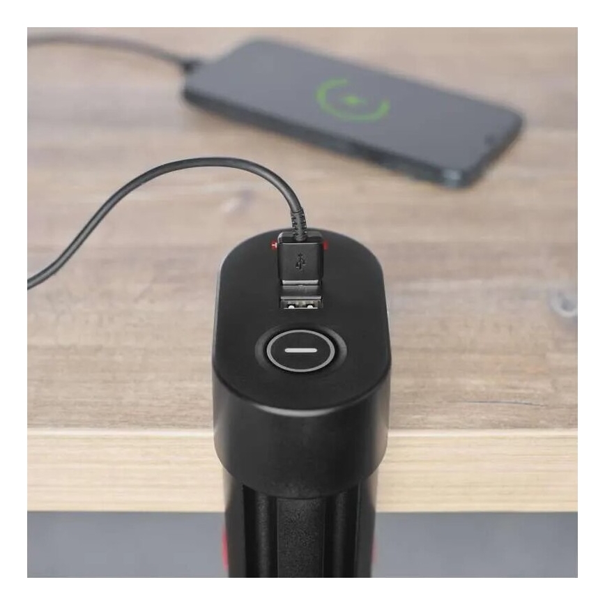 Produžni kabl sa stezaljkom za sto, 3 utičnice + 3x USB, 1,5m, crni