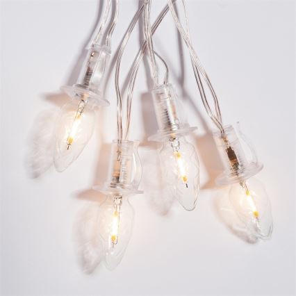 Proširivi LED spoljni niz CONE FILAMENT 20xE10 14m prozirna/topla bela IP44, Proizvedeno u Češkoj