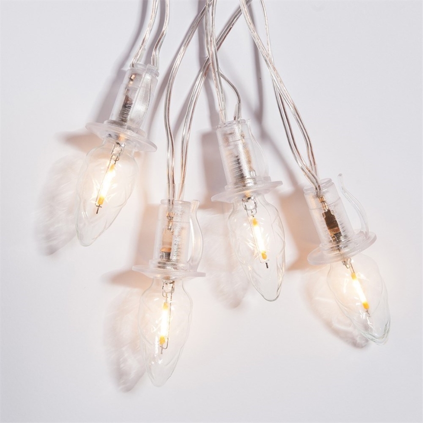 Proširivi LED spoljni niz CONE FILAMENT 20xE10 14m prozirna/topla bela IP44, Proizvedeno u Češkoj