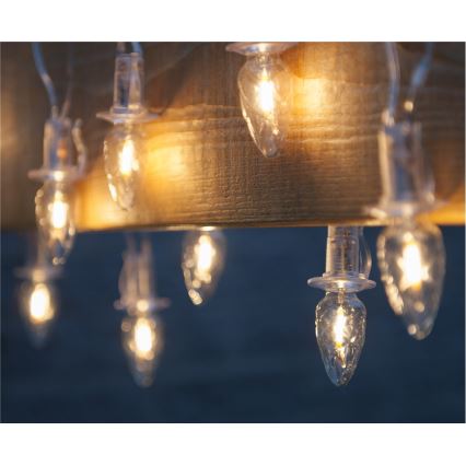 Proširivi LED spoljni niz CONE FILAMENT 20xE10 14m prozirna/topla bela IP44, Proizvedeno u Češkoj