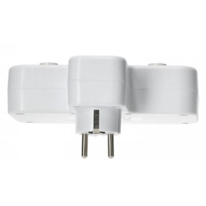 Razdelnik utičnica sa prekidačem i LED osvetljenjem LINEA PRO 2Z + 3xUSB A/C SCHUKO 4000K bela