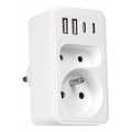 Produžni razvodnik 2x utičnica + 2x USB-C + 2x USB-A