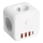 Produžni razvodnik sa prekidačem LINEA 3x230V + 4xUSB-A/USB-C, beo