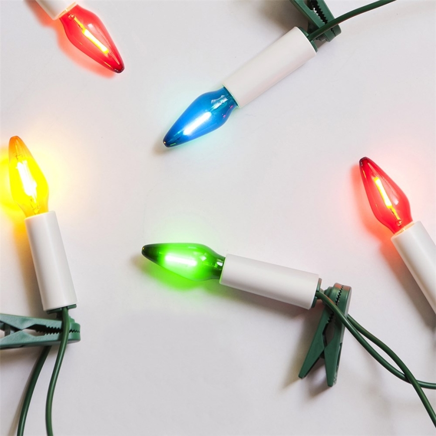 Produžni LED niz za spoljašnju upotrebu FELICIA FILAMENT 20xE10 14m, u boji/toplo belo, IP44, Proizvedeno u Češkoj