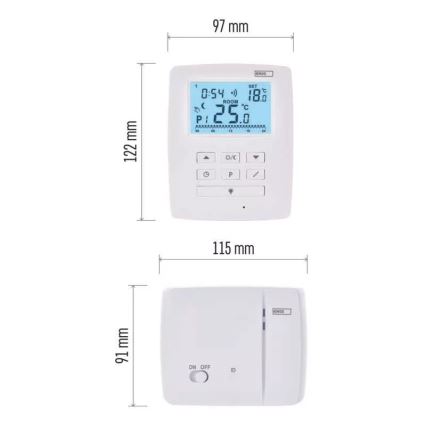 Programabilan termostat 230V+2xAA