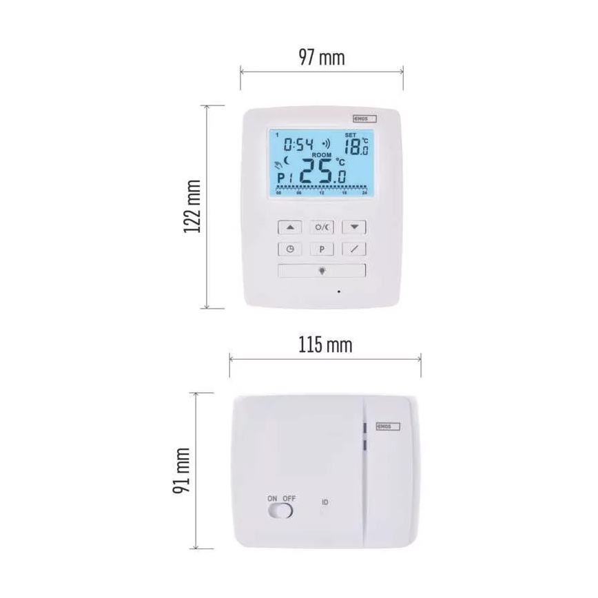 Programabilan termostat 230V+2xAA