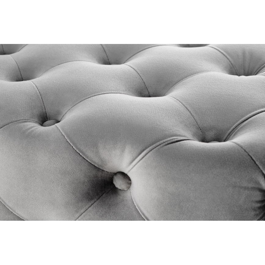 Prošivena klupa ATHENA 40x100 cm, siva/zlatna