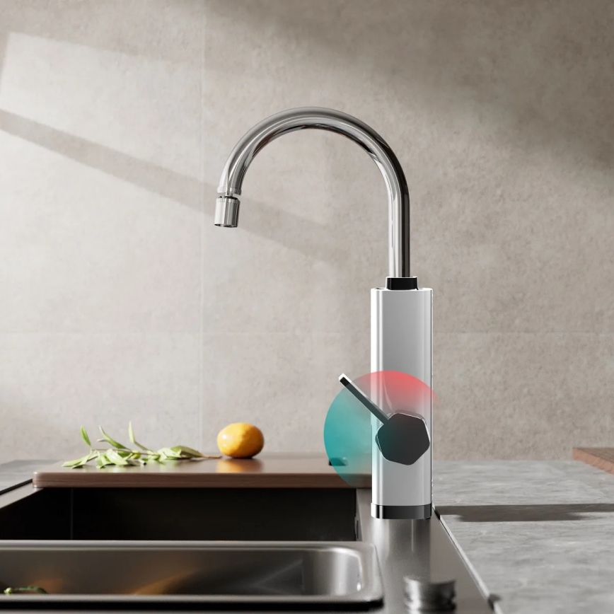 Protočni grejač vode sa LED displejem 3000W/230V IPX4, bela