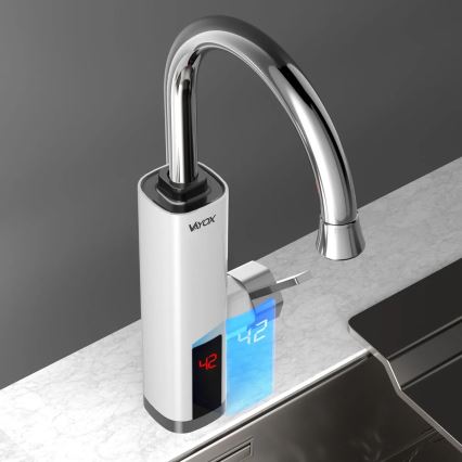 Protočni grejač vode sa LED displejem 3000W/230V IPX4, bela