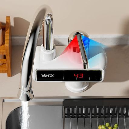 Protočni grejač vode sa LED displejom 3000W/230V IPX4, bela