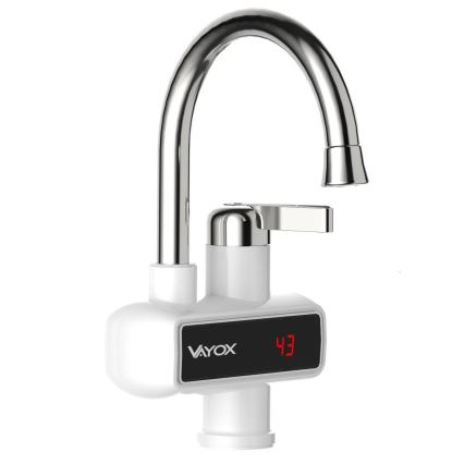 Protočni grejač vode sa LED displejom 3000W/230V IPX4, bela