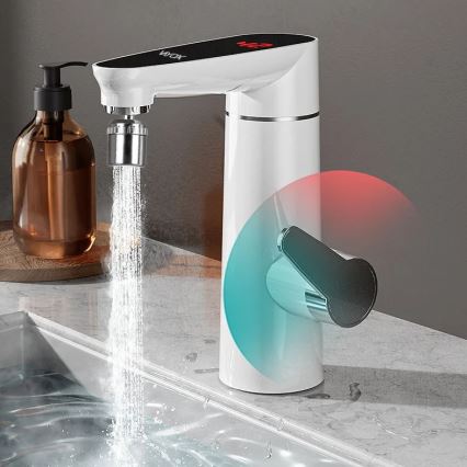 Protočni grejač vode sa LED displejom 3000W/230V IPX4, beo