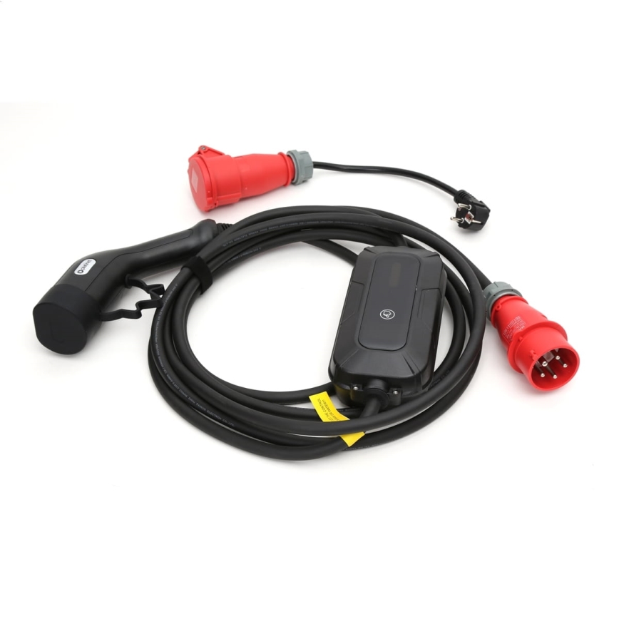 Prenosna putna stanica za punjenje električnih vozila EV/PHEV AC Type 2 16A/400V 22kW IP55 7m + adapter 230V 3,7kW + futrola